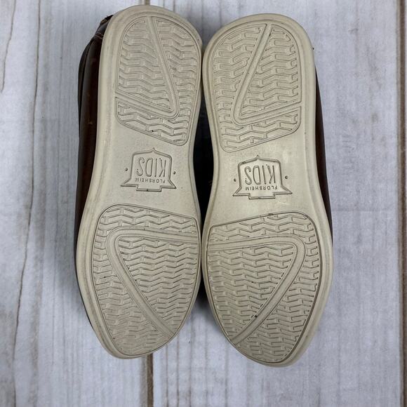 Florsheim Kids Brown Leather Memory Foam Slip On Loafers Size 11C - Picture 4 of 6